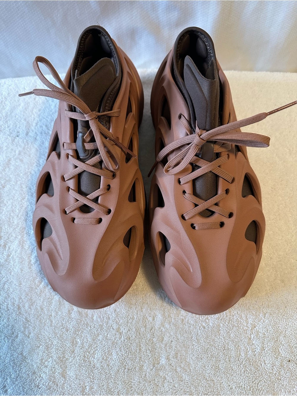 Adidas Originals Adifom Q Brown Sneakers Mens Size 9.5 Futuristic Shoes